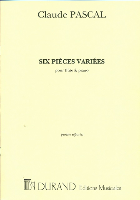 Six Pieces Variees for flute and piano