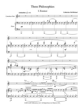 sheet music for contrabass flute and piano