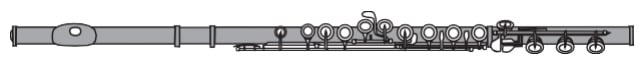 Flute finder chart - intermediate silver head plus body option