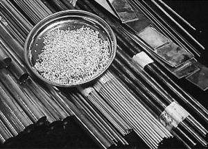 Raw materials, precious metal rod, tubing and ingots for casting