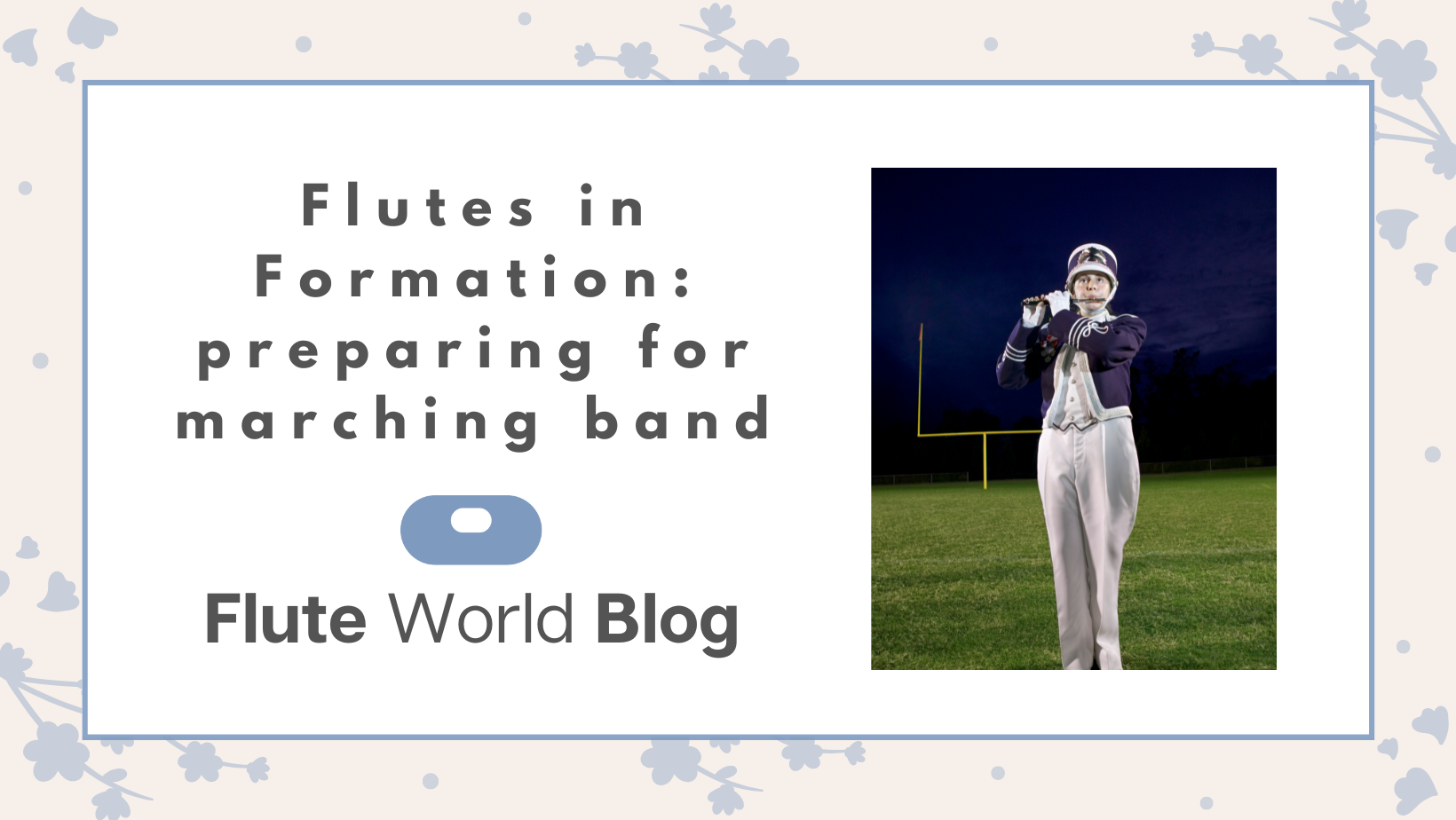 Flute in Formation preparing for marching band Flute World