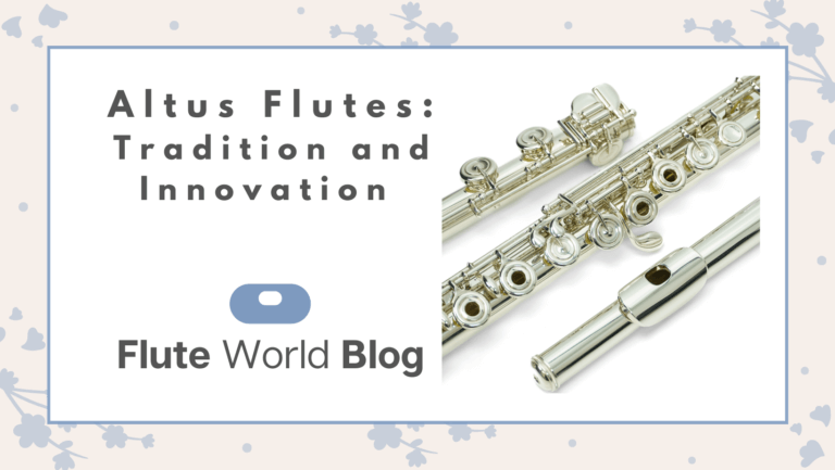 altus flutes blog with flute world logo and silver flute