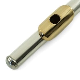 Mancke Silver Headjoint with 18K Lip and Riser, Platinum and Silver Crown Certified Pre-Owned
